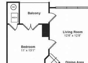 Asbury Penthouse Floorplan at Windsor at Liberty House